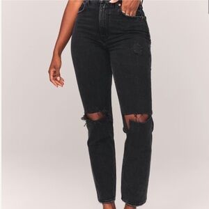 Abercrombie & Fitch Curve Love Ultra High Rise 90s Straight Jean